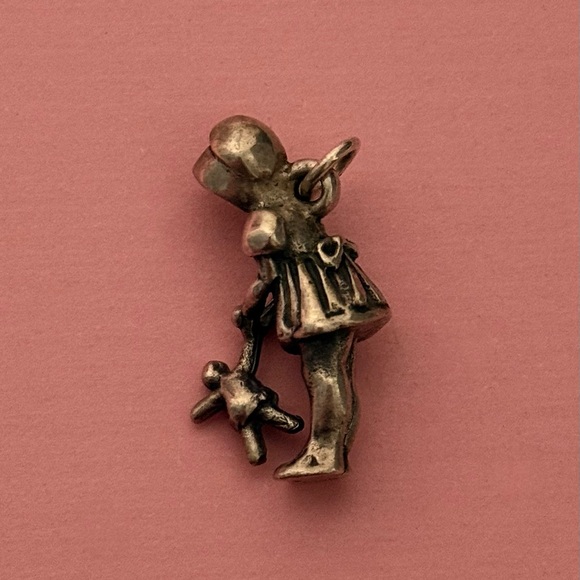 James Avery retired girl w/ doll charm - Picture 2 of 6